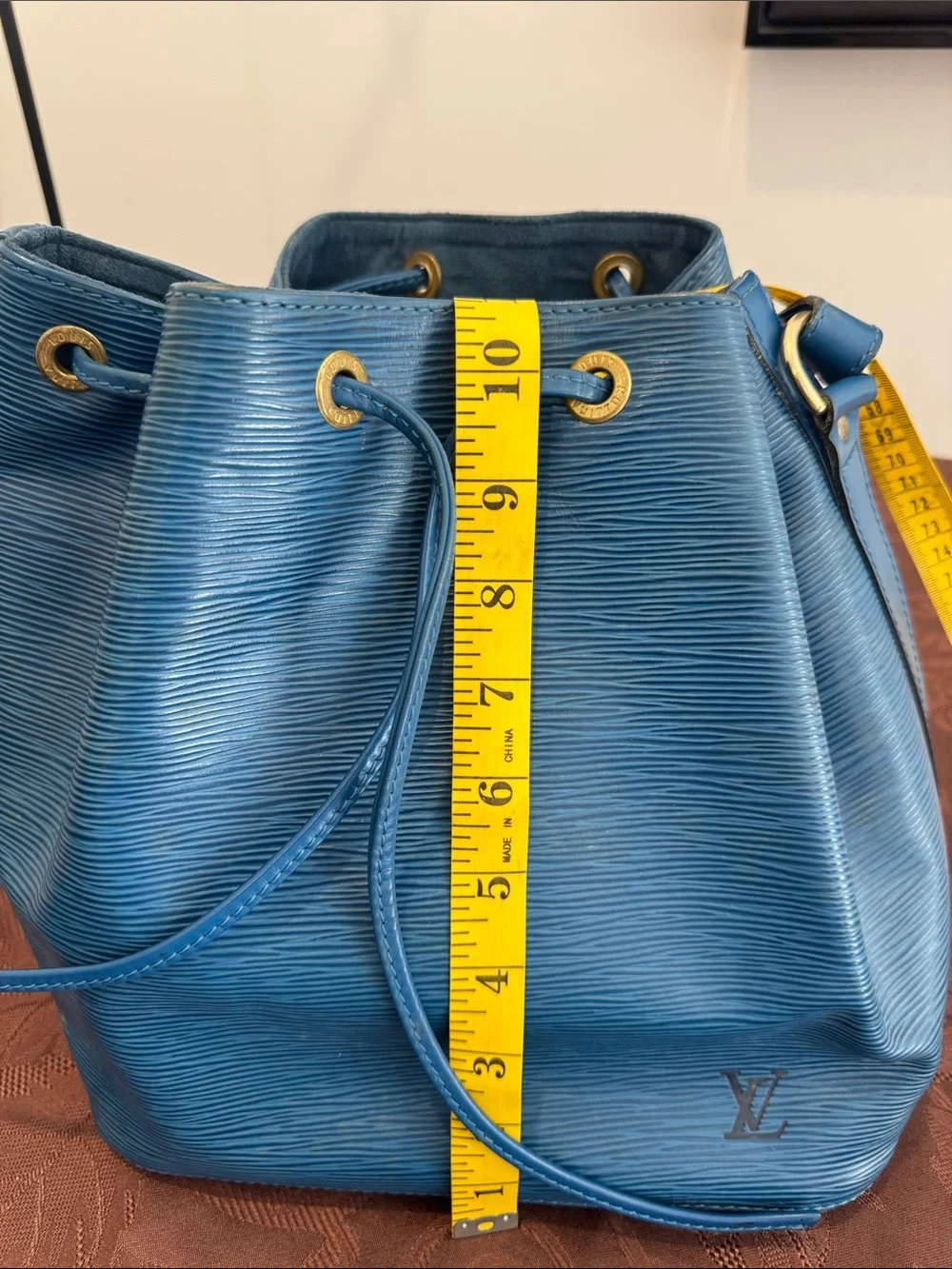 Louis Vuitton Blue Epi Leather Bag & Wallet